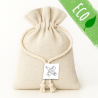 Sac en lin avec étiquette pour kit de bienvenue