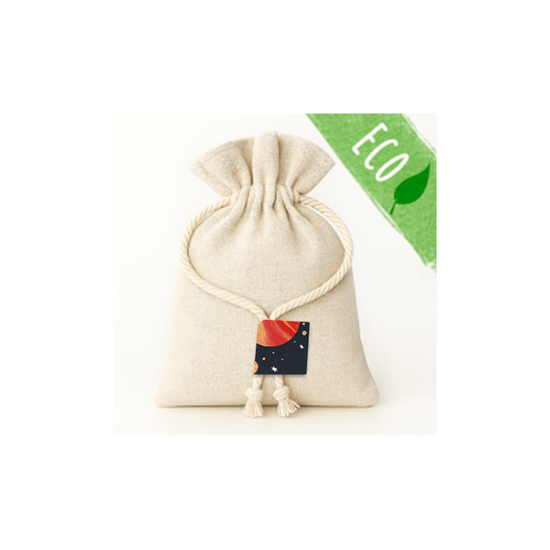 Sac en lin avec adhésif Éclipse