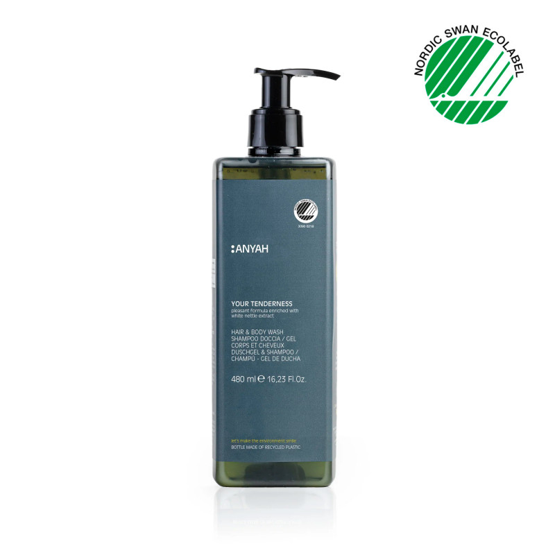 Distributeur rechargeable de gel-shampooing ANYAH 480 ml