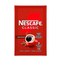 Café soluble Nescafé décaféiné dans une enveloppe individuelle